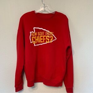 Red "How Bout Those Chiefs?" Sweatshirt Extra Soft Cozy KC M/L